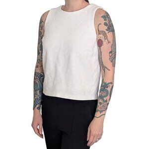 Banana Republic Sleeveless Textured Blouse White | S